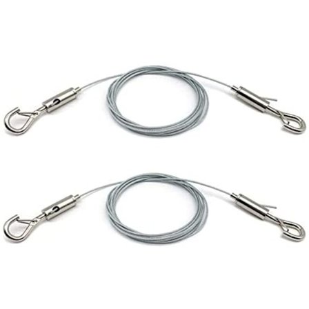 Justerbara tavelupphängningsfästen för tunga laster - 2-pack upphängningsbeslag, 2M x 1,5 mm rostfri ståltråd