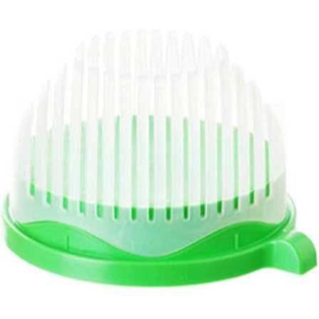 Praktiske salatverktøy, salatbolle for kutting av frukt og grønnsaker (grønn)