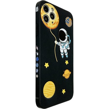 Kompatibel med iPhone 11 Pro Sött Skal, Cartoon Astronaut Rymd Planet Design Snygg Bumper Cover Mjuk TPU Gummi