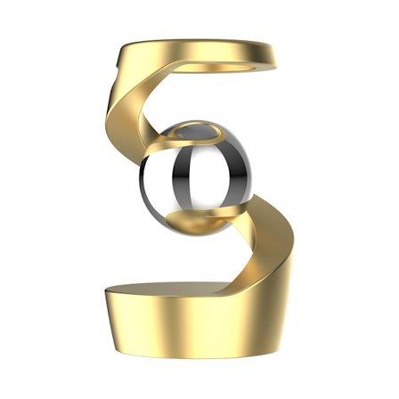 Gyldent Ny Anti-Gravitation Kinetisk Skrivebordslegetøj, Hængende Gyroskop til Skrivebord, Kinetiske Skulpturpynt til Stressaflastning