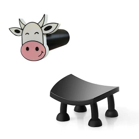 Søt Ku Form Toalettpapirholder Frittstående Oppbevaringsrullholder Dyre Dekor Toalettpapir H