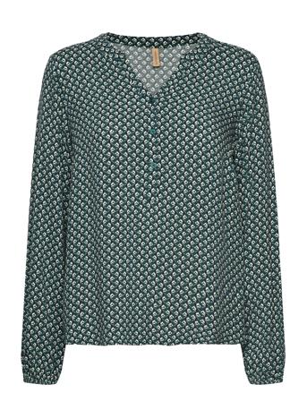 Sc-Talita Bluse Langermet Grønn Soyaconcept*Betinget Tilbud