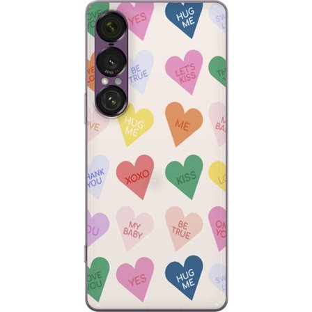 Yhteensopiva Puhelinkuori Sony Sony Xperia 1 VII Karkkisydämet