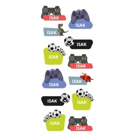 Namnstickers Isak - Tinka