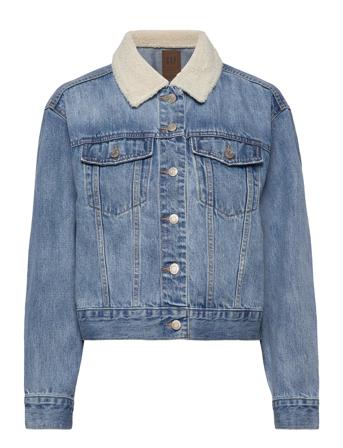 Dolman Denim Sherpa Icon Jacket Blue GAP
