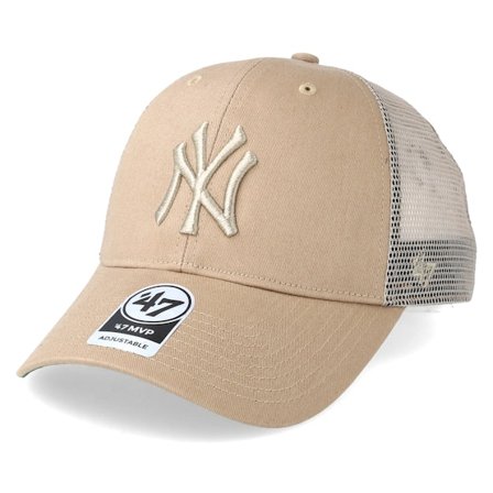 47 Brand - Beis trucker Gorra - New York Yankees Branson Khaki Trucker @ Hatstore
