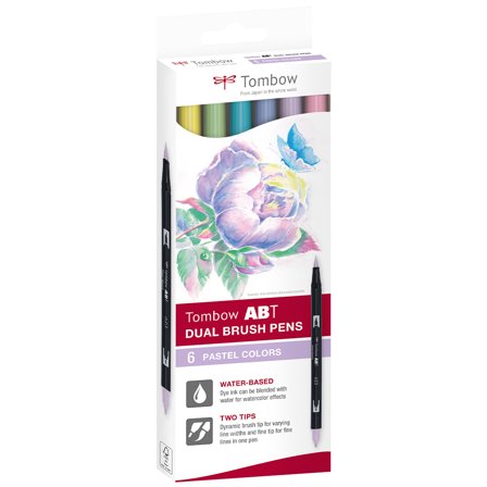 Tombow ABT Dual Brush pen 6-set Pastel