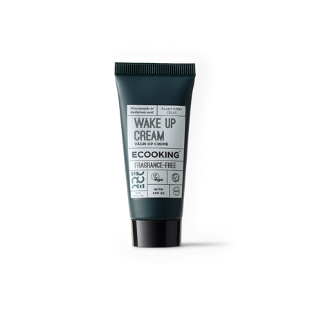Ecooking Vågn Op Creme 15 ml - Fugtgivende Hyaluronsyre, Niacinamid, SPF 50, Plantestamceller fra Oliventræer