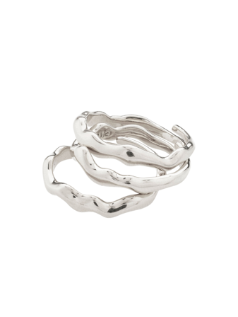 MATCH - Penelope ring sølvbelagt - Pilgrim - Str. ONESIZE - Dame - Tilbehør - Grå - 99% resirkulert messing, 1% belegning