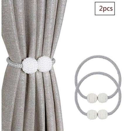 Snungphir Magnetiske Gardinholdere til Gardiner Pakke med 4 Perlebold Gardiner