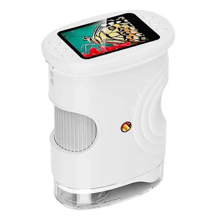 Håndholdt Mikroskop for Barn med 2-Tommers HD-Skjerm 50-1000X Lommemikroskop Pedagogisk Bursdagsgave til Barn Gul(h)