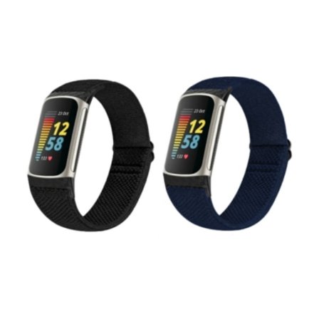 2-pack Sportvävda armband för Fitbit Charge5/6*QN