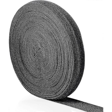 25 Yards Svart Brettet Elastisk Bånd - Bredt Stretch Bånd for Hårstrikker & Hårbøyler - Søm & DIY Håndverksutstyr