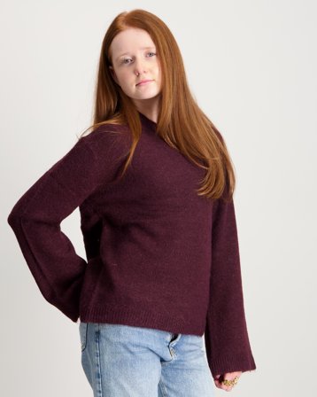 Gina Tricot Young Y oversized knitted sweater Röd Tröjor Tjej - Kids Brand Store