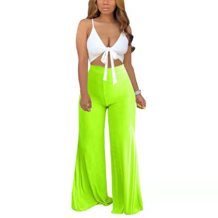 Kvinnor Med Hög Midja Bottom Solid Color Loungewear