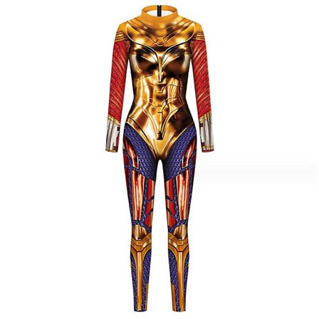 Naisten Halloween-asu 3D mekaaninen print Cosplay-haalari Romper Catsuit