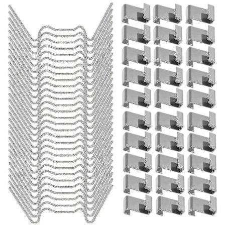 100 stk. Drivhusklemmer til Glas, Rustfrit Stål Drivhusvindueklemmer Glasrude Fiksering