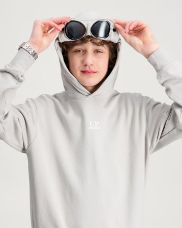 C.P. Company SWEATSHIRT W/HOOD Grå Huvtröjor/Hoodies Kille - Kids Brand Store