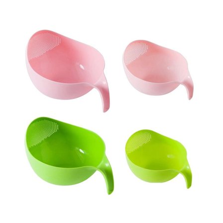 4 st Multifunktionella Plast Ris Dräneringskorgar Grönsakstvättfat Sil