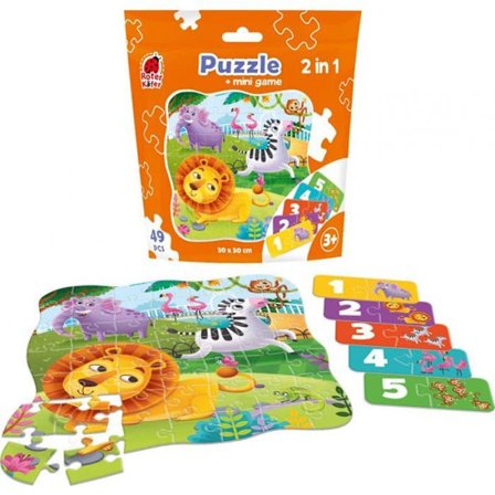 Pussel Roter kafer PUZZLE 49 SAC ZOO + MINI JEU RK1140-06