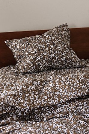 Jotex - Pudebetræk 50x60 Cm Brun - ANEMONE - Køb Pudebetræk hos Jotex