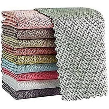 Magisk klut, 10-pakning multifunksjonell mikrofiber rengjøringsklut flerfarget 30x40CM (LGL)