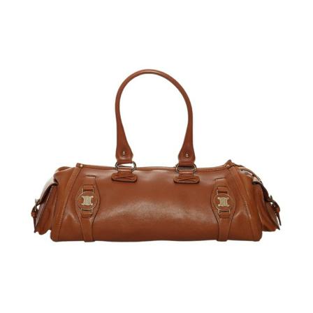 Celine Vintage, Pre-owned Leather Handbag Bruin, Dames, Maat:ONE Size