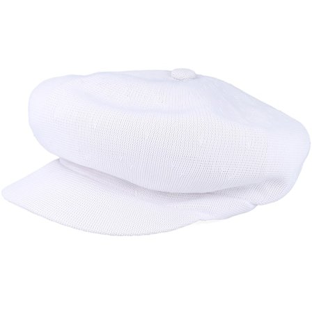 Kangol - Bianco vega Cappellino - Tropic Spitfire White Flat Cap @ Hatstore