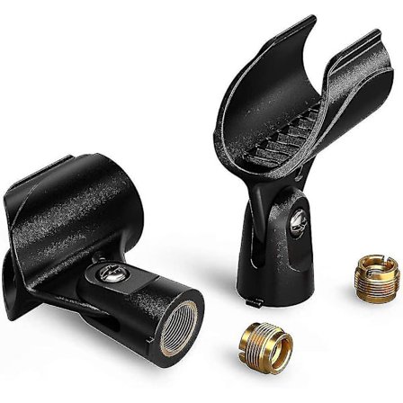 Universal Mikrofonholderklips 2-pak, Mikrofonholderklips med 5/8" Han til 3/8"