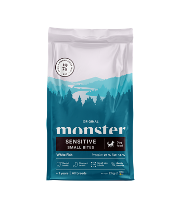 Monster Pet Food - Original Sensitive White Fish Små biter 2 kg - Hund - Hundefôr & hundemat - Tørrfôr for hund - ZOO.no