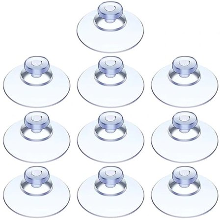 10 Stk. Sugekopper, Sugekop til Glasbord, Mini Sugekop, Transparente Sugekopper, Små Sugekopper, til Forskellige Glatte Overflader, Glas, T-FA-