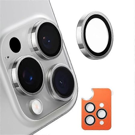 TORRAS 1 Sett Kompatibel For iPhone 15 Pro / 15 Pro Max Kameralinsebeskytter Herdet Glass Klar Linsefilm