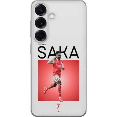 Kompatibelt Mobildeksel til Samsung Galaxy S25 Bukayo Saka Arsenal England 16 assist tross skade fotball ving kreativ spiller med styrke hastighet og