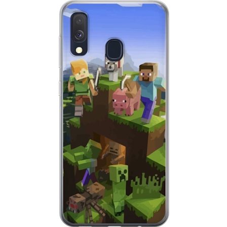 Kompatibelt Mobildeksel til Samsung Galaxy A40 MineCraft
