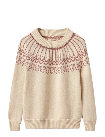 Fliink Nova Bow Pullover - Beige - 5 Y