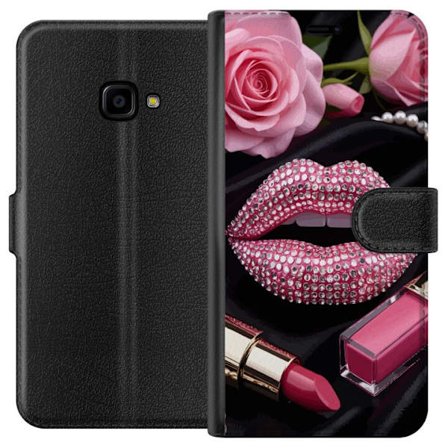Kompatibelt Plånboksfodral till Samsung Samsung Galaxy Xcover 4 Röda läppar diamanter smink glittrar