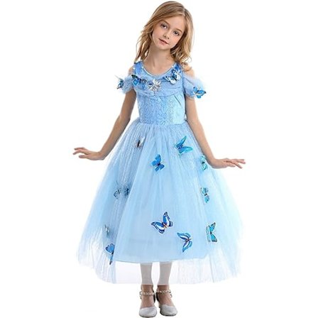 Prinsesse Kostyme Kjole Jul Halloween Bursdag Rollespill Cosplay Kostyme