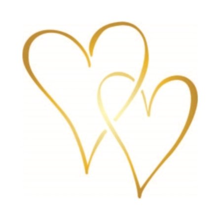 3-pack Dekorationshjärta Guld 15x15 cm Hjärta Väggdekor