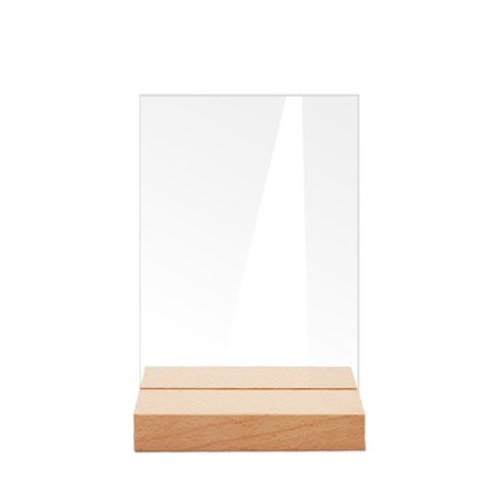 Rektangulärt Akryl Bordsskylt med Fot - Liten, Bröllop Bord N