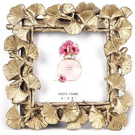 Fotoram, 4 tum vintage harts fotoram i guld