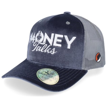 Monopoly - Money Talks Velvet Grey/Grey Trucker Trucker Grey Cap - @ Hatstore