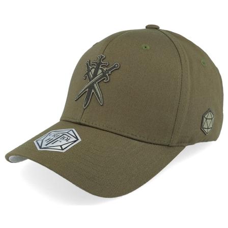 Critiql Hit - Grün flexfit Cap - Swords Crossed Wooly Combed Olive Flexfit @ Hatstore