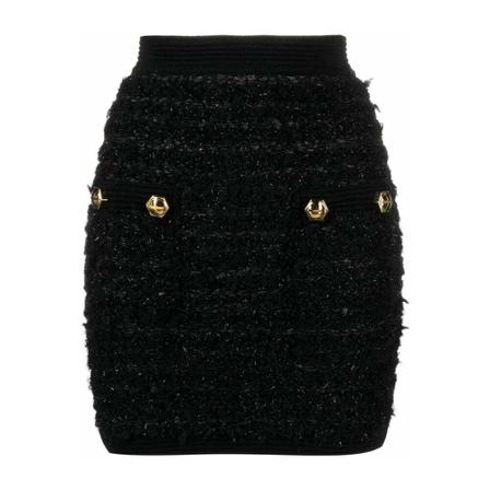 Balmain - Minikjolar - Svart - Dam - Storlek: 2xs, Dam, Storlek: 2XS