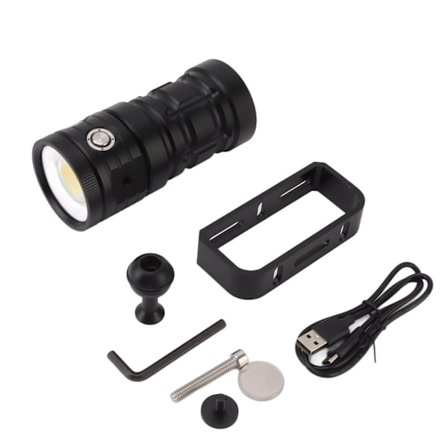 LED-dykke-lommelykt 18000LM IPX8 Vanntett USB Undervanns 100M Dykke-lommelykt med 3 lyskilder for hule-dykking Fridykking
