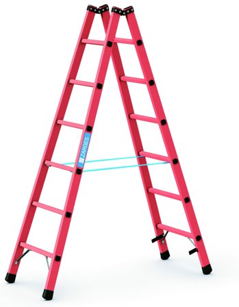 Zarges Efa B Wienerstege glasfiber 2 x 6 steg, Stegar & ställningar