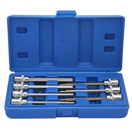 3/8 Firkantpipebitssett med 7 deler inkludert 1/8 3/16 7/32 1/4 9/32 5/16 og 3/8 Sekskant Lange Bits