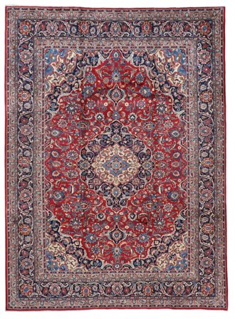 Hand Knotted Persian Mashad Rug 248X340 Dark Red/Red