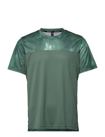 Aeroready Workout Chalk Print Training T-Shirt T-shirts Short-sleeved Grön Adidas Performance
