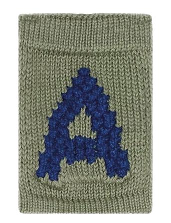 Knitted Letter A, Blue Home Kids Decor Decoration Accessories-details Green Smallstuff