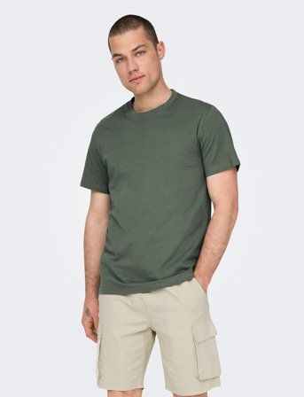 ONLY & SONS Onsmax Life Ss Stitch Tee Noos - Green - XS